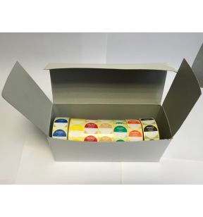 Boîte de 7x1000 étiquettes 7 jours papier Ø 2,4 cm Non repositionnable Décollable Avery (7000 pièces)