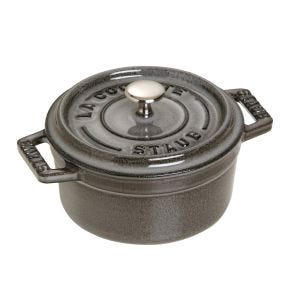 Mini cocotte fonte d'acier Sans revêtement Avec couvercle Ø 10 cm 7 cm 0,25 L Staub