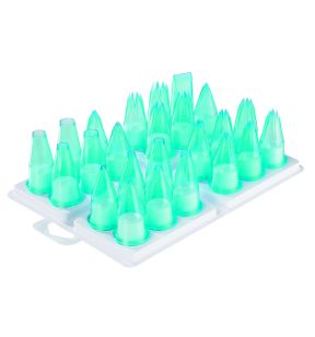 Boîte de 24 douilles pâtissières plastique Ø 3,5 cm 6 cm (24 pièces)