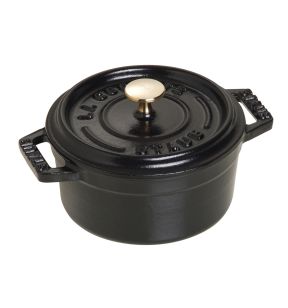 Mini cocotte ronde fonte d'acier Sans revêtement Avec couvercle Ø 10 cm 7 cm 0,25 L Staub