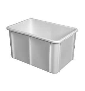 Bak Zonder deksel wit plastic xx31.5 55 L vaste bodem volle wanden Gilac
