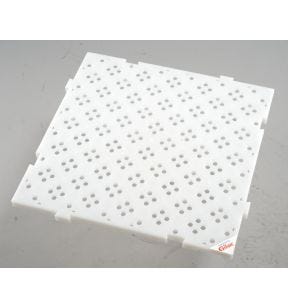 Vloerrooster vierkant wit plastic xx2.2 Gilac
