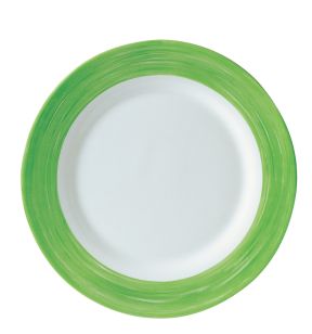 Assiette plate rond vert verre opal Ø 23,5 cm Brush Arcoroc
