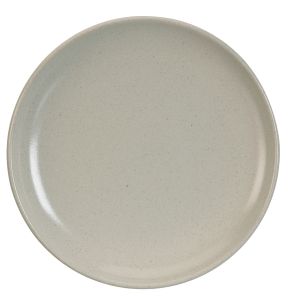 Assiette plate rond écru grès émaillé Ø 19 cm Gres Couleur Pro.mundi
