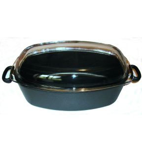 Alleskoker met deksel gietaluminium glas Without release liner With cover xx13.5 12 L