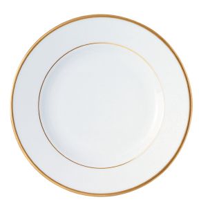 Assiette plate rond blanc porcelaine Ø 26 cm Roma Filet Or