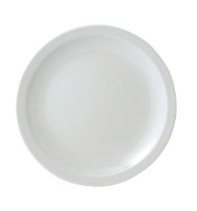 Assiette plate rond blanc porcelaine Ø 19 cm Mayana