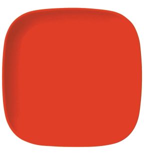 Assiette plate carré rouge mélamine 13,5x13,5 cm Vaisselle Enfance Plastorex