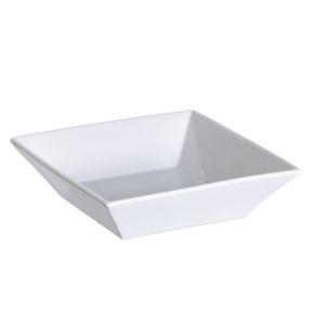 Assiette creuse carré blanc porcelaine 20x20 cm Edina Pro.mundi