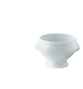 Soupière tête de lion rond blanc porcelaine Ø 12 cm Bistronome Pro.mundi