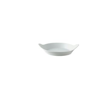 Plat à oreilles ovale blanc porcelaine 22,2x11,2 cm Bistronome Pro.mundi