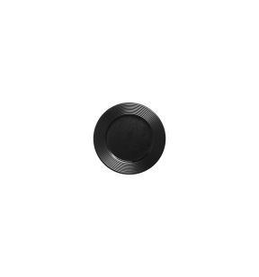Plat bord rond zwart verglaasd Ø 15.2 Edge Rak