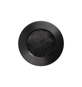 Assiette plate rond noir porcelaine vitrifiée Ø 26,3 cm Edge Rak
