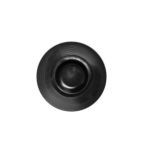 Assiette gourmet rond noir porcelaine vitrifiée Ø 25,6 cm Edge Rak
