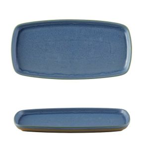Assiette à partager rectangulaire bleu porcelaine 30x14,7 cm Emerge Churchill