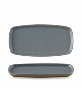 Assiette à partager rectangulaire gris porcelaine 30x14,7 cm Emerge Churchill