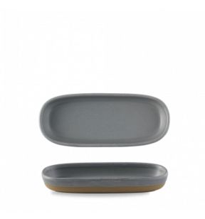 Plat à partager rectangulaire gris porcelaine 23,3 cm Emerge Churchill