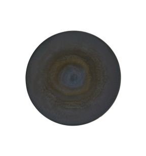 Assiette coupe rond gris brun grès émaillé Ø 21 cm Enigma Accolade