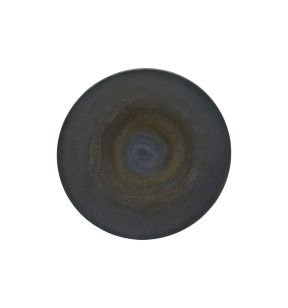 Assiette coupe rond gris brun grès émaillé Ø 17 cm Enigma Accolade