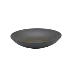 Assiette coupe creuse rond gris brun grès émaillé Ø 22 cm Enigma Accolade