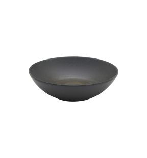 Assiette coupe creuse rond gris brun grès émaillé Ø 17 cm Enigma Accolade