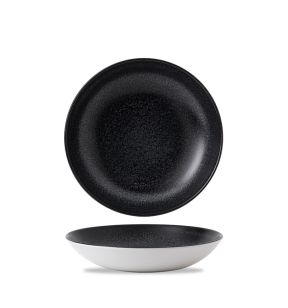 Assiette coupe creuse rond noir porcelaine vitrifiée Ø 24,8 cm Evo Origins Dudson