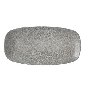Plat bord rechthoekig grijs verglaasd x18.9 Evo Origins Dudson