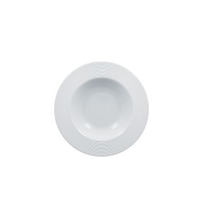Assiette creuse rond blanc porcelaine vitrifiée Ø 22,7 cm Evolution  Rak