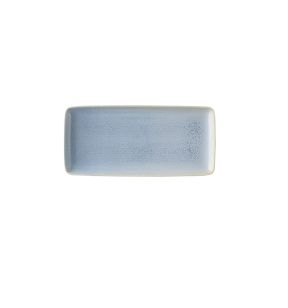 Assiette plate rectangulaire rond bleu grès émaillé 17,1x36 cm Evo Dudson