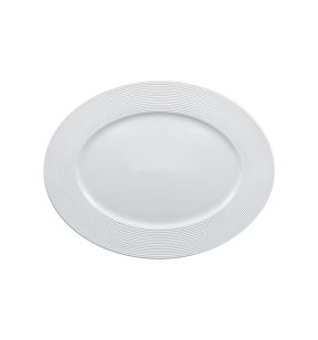 Plat ovale blanc porcelaine vitrifiée 36 cm Evolution  Rak