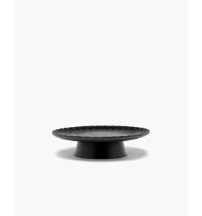 Présentoir à pâtisserie rond noir grès émaillé Ø 24 cm Inku Serax
