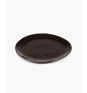Assiette coupe plate rond ébène grès émaillé 30,5x30,5 cm La Mère Serax