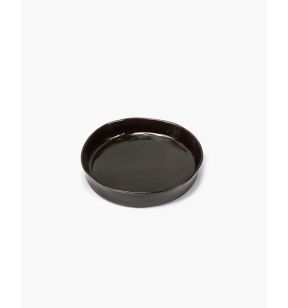 Assiette creuse rond ébène grès émaillé 23x23 cm La Mère Serax