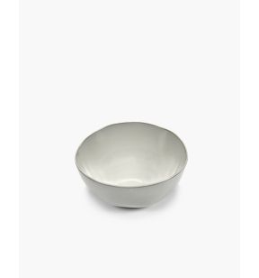 Bol de présentation rond écru grès émaillé 21x21 cm La Mère Serax