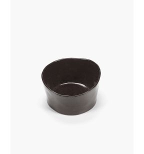 Bol de présentation rond ébène grès émaillé 18x18 cm La Mère Serax