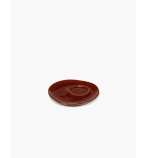 Sous tasse à espresso rond Venetian red grès émaillé 11 cm La Mère Serax