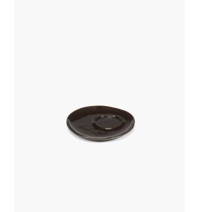 Sous tasse à espresso rond ébène grès émaillé 11 cm La Mère Serax