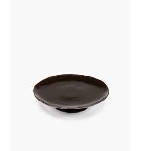Assiette de présentation rond ébène grès émaillé 30,5x30,5 cm La Mère Serax
