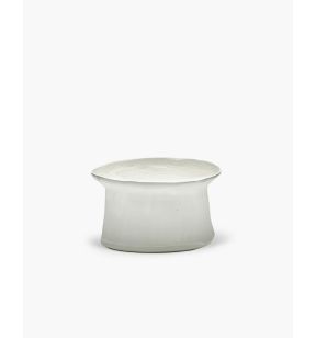 Assiette plate surélevée rond écru grès émaillé 19,5x19,5 cm La Mère Serax