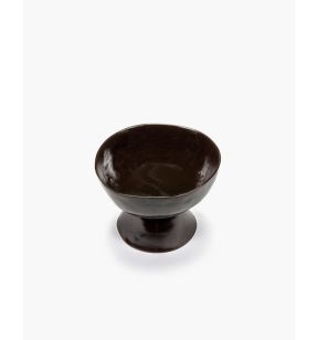 Bol de présentation rond ébène grès émaillé 20,5x20,5 cm La Mère Serax