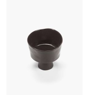 Bol de présentation rond ébène grès émaillé 18x18 cm La Mère Serax