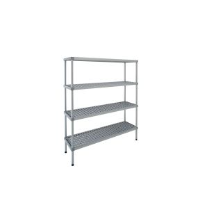 Koelruimte rekken geanodiseerd aluminium 165 x 186 150 kg 4 planken Pro.inox