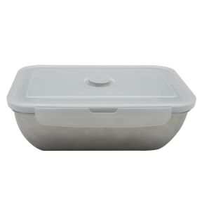Bewaardoos met deksel, magnetronbestendig inox x12.5 1 L With cover
