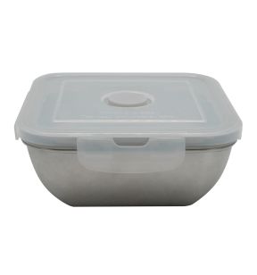 Bewaardoos met deksel, magnetronbestendig inox xx6 0.6 L With cover