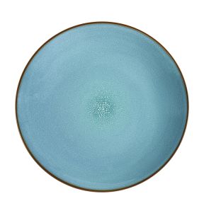 Assiette coupe plate rond turquoise grès émaillé Ø 26,5 cm Feeling Medard De Noblat