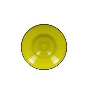Assiette extra creuse rond vert porcelaine vitrifiée Ø 26,1 cm Fire Rak