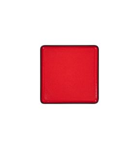 Assiette plate carré rouge porcelaine 24x24 cm Fractal Rak