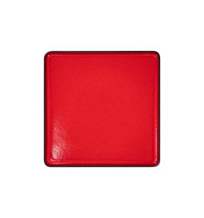 Assiette plate carré rouge porcelaine 32x32 cm Fractal Rak