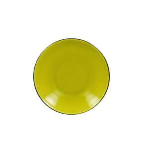 Assiette coupe creuse rond vert porcelaine vitrifiée Ø 27,8 cm Fire Rak