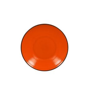 Assiette coupe creuse rond orange porcelaine vitrifiée Ø 27,8 cm Fire Rak